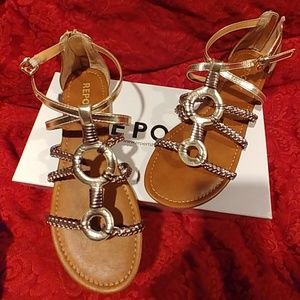 Report Gustava Metallic Womens Sandals Size 9.5M